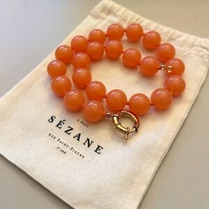Sézane Apricot Danae Necklace NWT